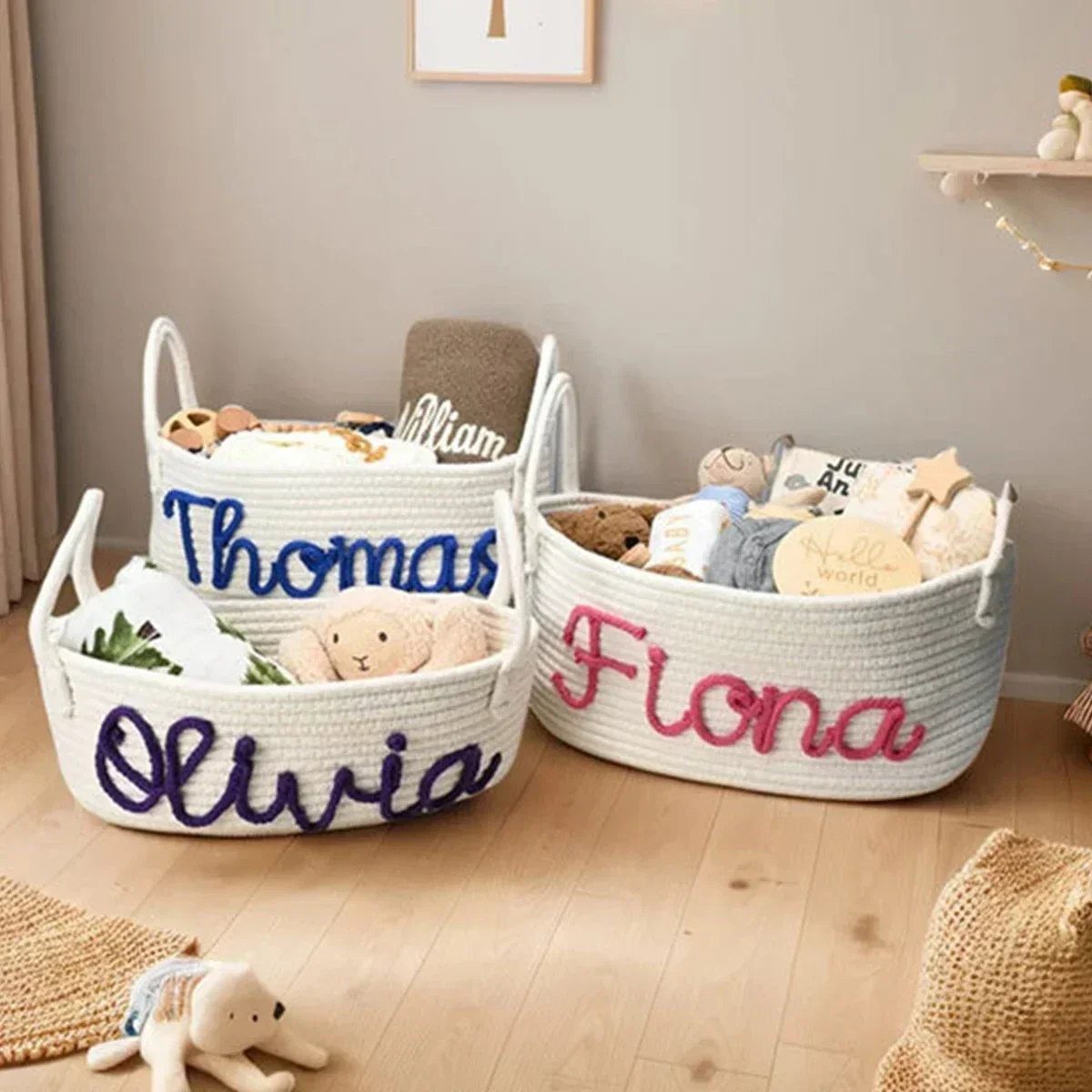 Baby Products Basket - سلة اسم مخصص لحديثي الولادة، سلة