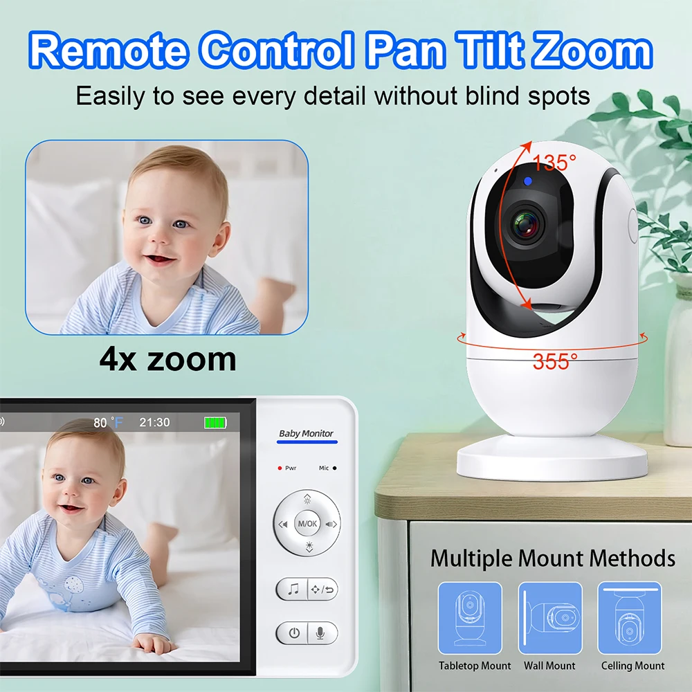 لا واي فاي 7 بوصة مراقبة الطفل - مراجعة Baby Monitor Sensor وسعره