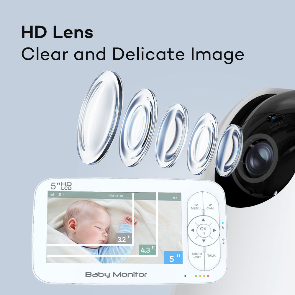 5 بوصة 2MP 1080P APP التحكم عن - مراجعة Baby Monitor Sensor وسعره