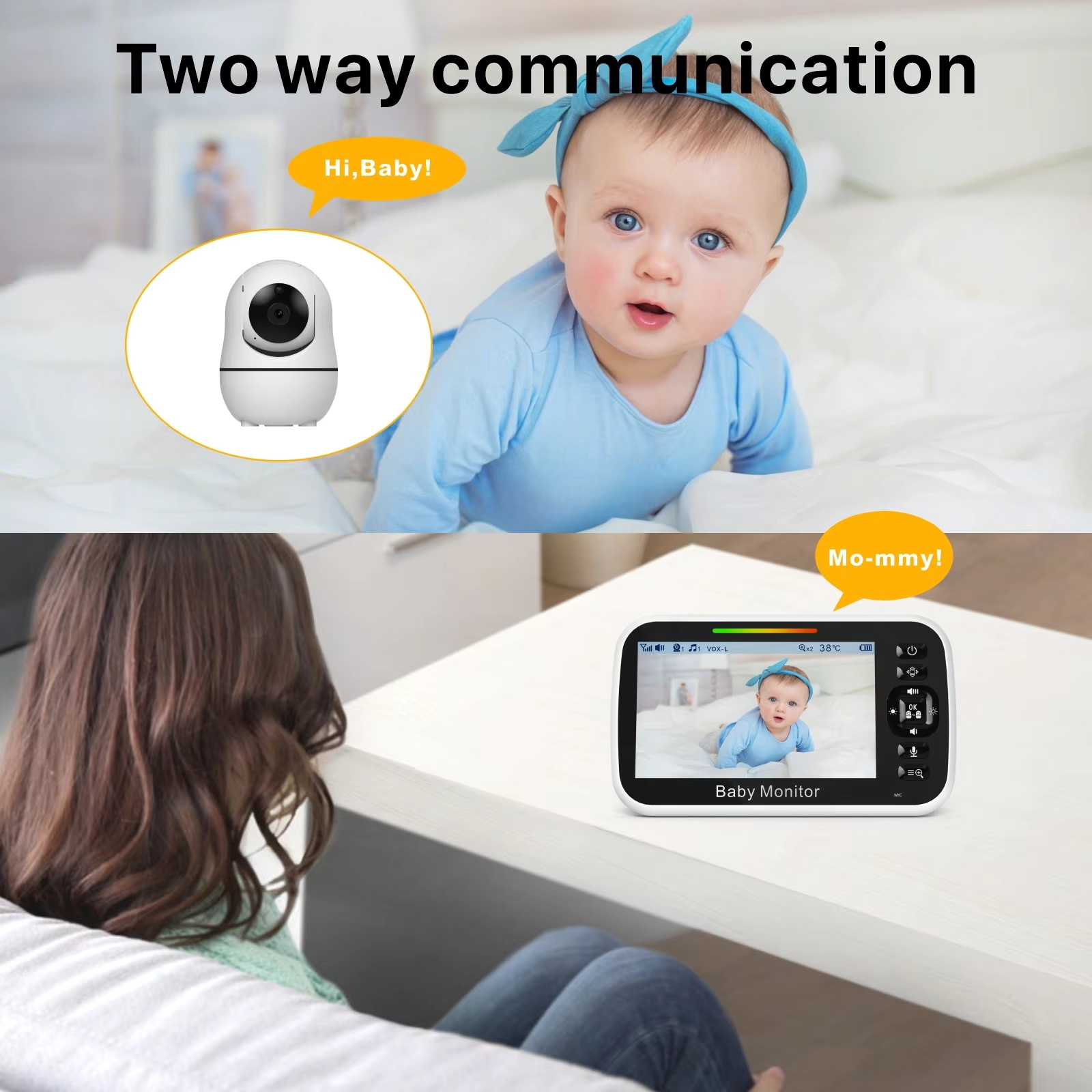 شاشة مراقبة أطفال LCD مقاس 5.0 - مراجعة Baby Monitor Sensor وسعره