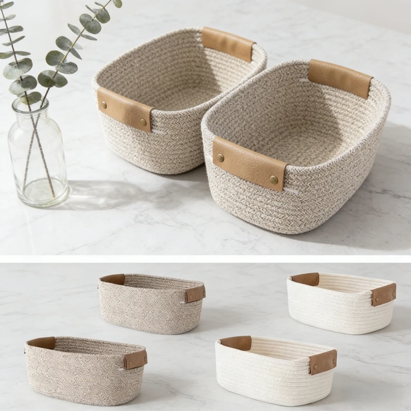 سلة تخزين مكتبية من حبل القطن  - مراجعة Baby Products Basket وسعره